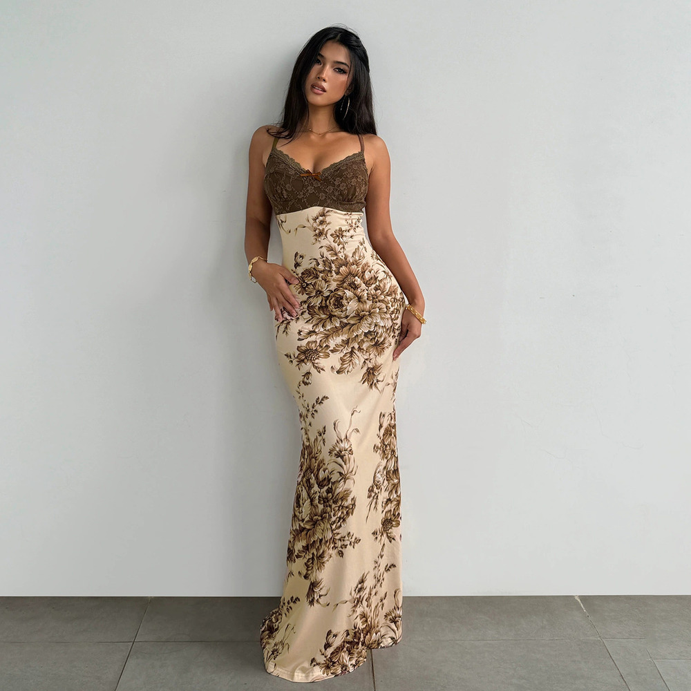 Zara Vintage Lace Patchwork Romantic Floral Bustier Slip Dress